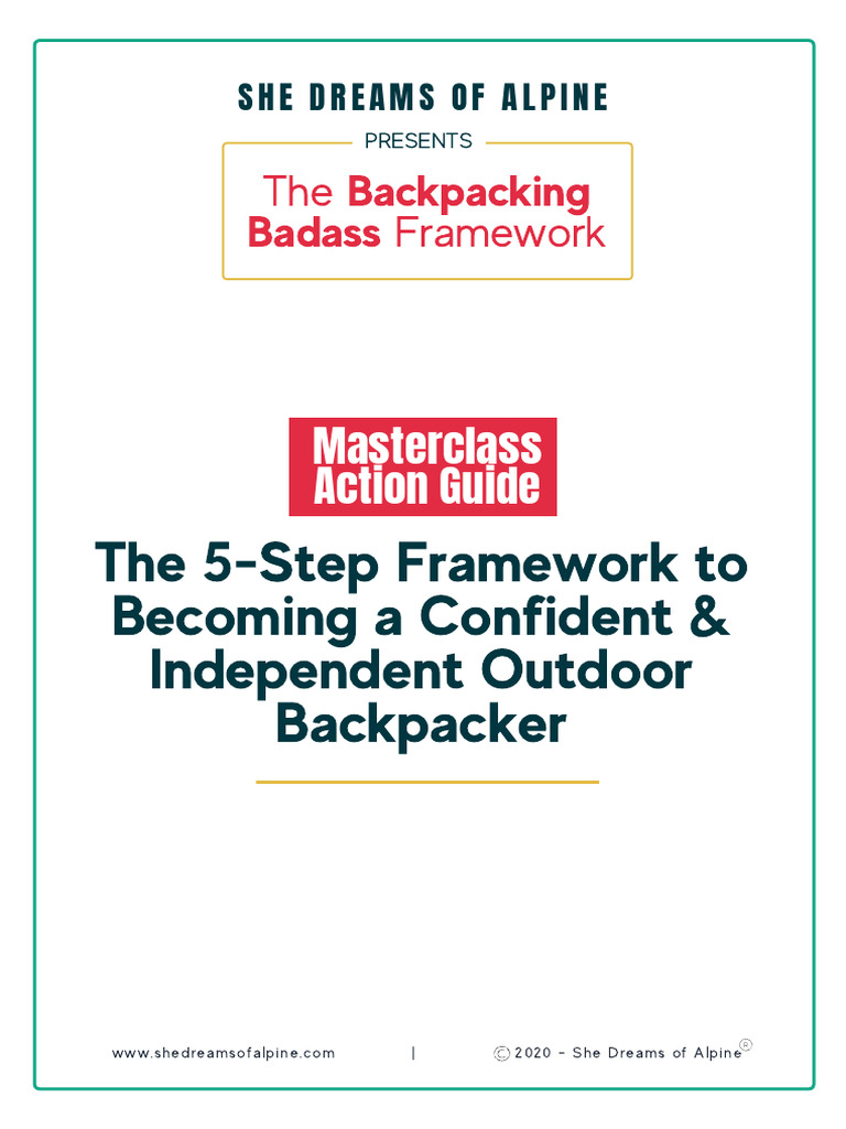 Backpacking Masterclass Action Guide | PDF