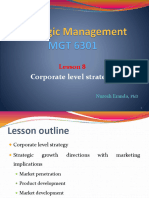 Lesson 8 - Corporate Level Strategy