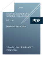 Tipos Del Proceso Penal y Principios Del Proceso .