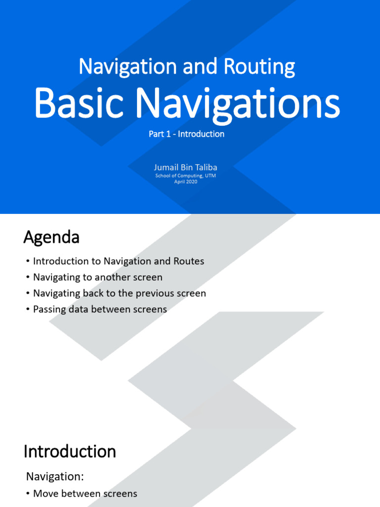 05 Navigation and Routing | PDF | Login | Software Development