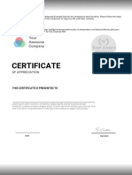 Certificate Example