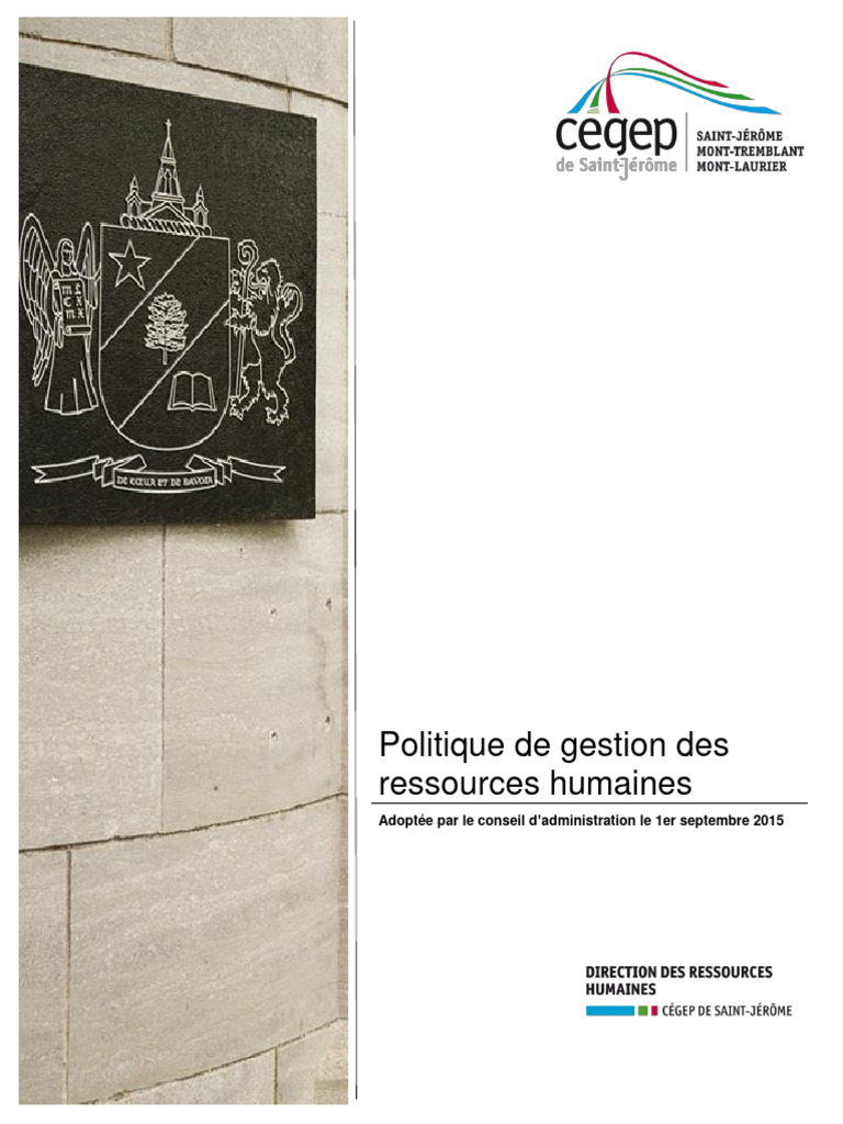 Politique de gestion des ressources humaines | PDF | Gestion des ...