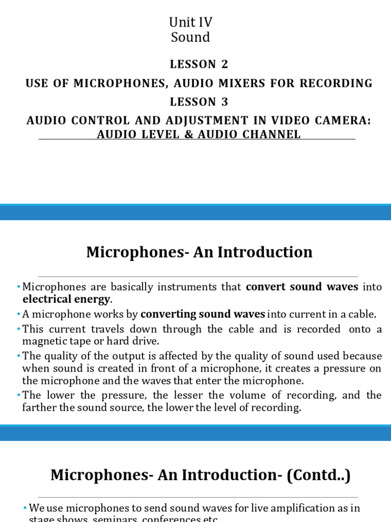 Microphone and Audio Mixer Guide | PDF | Microphone | Audio Electronics
