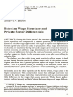 Estonian Wage Structure and Private Sect