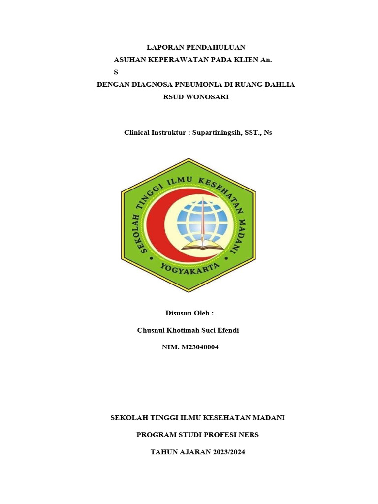 Asuhan Keperawatan Pneumonia Anak | PDF | Pengembangan Diri | Kesehatan ...