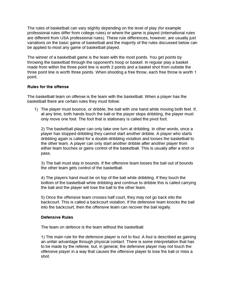 Basketball Print Out Today PDF Basketball Positions Sports