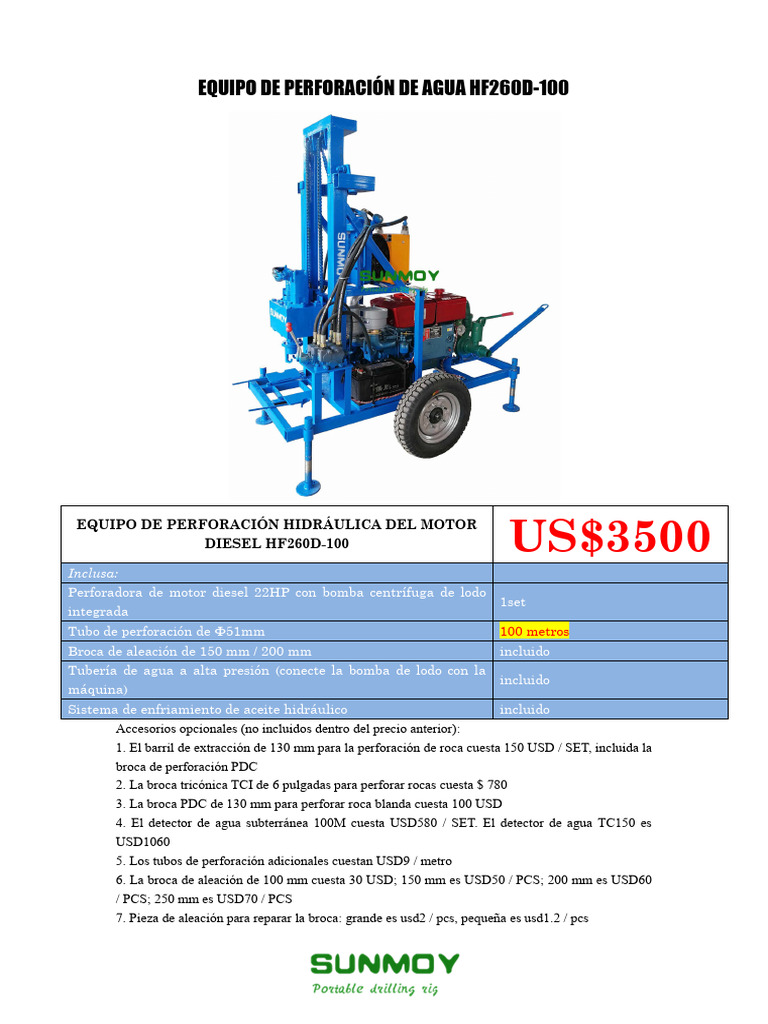 HF260D100 Drilling RigSpanish PDF