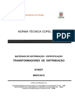 COPEL - NTC 810027 - 201805 - Transformadores Distribuição