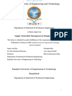 Rajshahi University of Engineering and Technology: Department of Industrial & Production Engineering A Thesis Report On