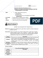 RHGP Q2 Week 2 EXAMINE THE DIFFERENT FACTORS IN DECISION MAKING FOR THE ACHIEVEMENT OF SUCCESS PART II