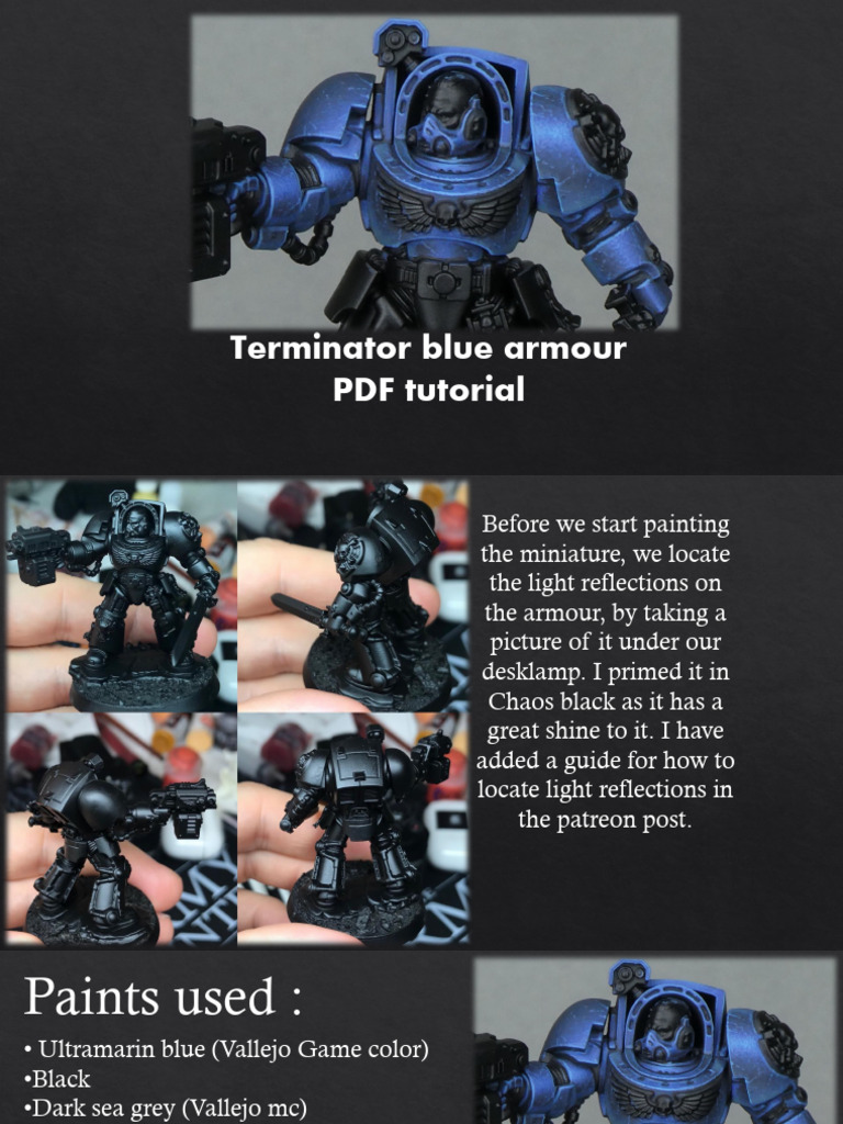 Miniature Painting: Blue Armour Guide | PDF | Art | Science & Mathematics