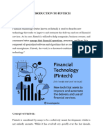 Introduction To Fintech