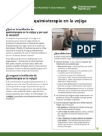 Chemotherapy Bladder Instillation Fact Sheet Spanish