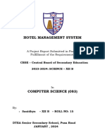 Hotel Management Report