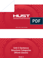 Unit 3 - Sentence Structures - Categories