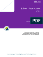 Babies First Names 22 Report