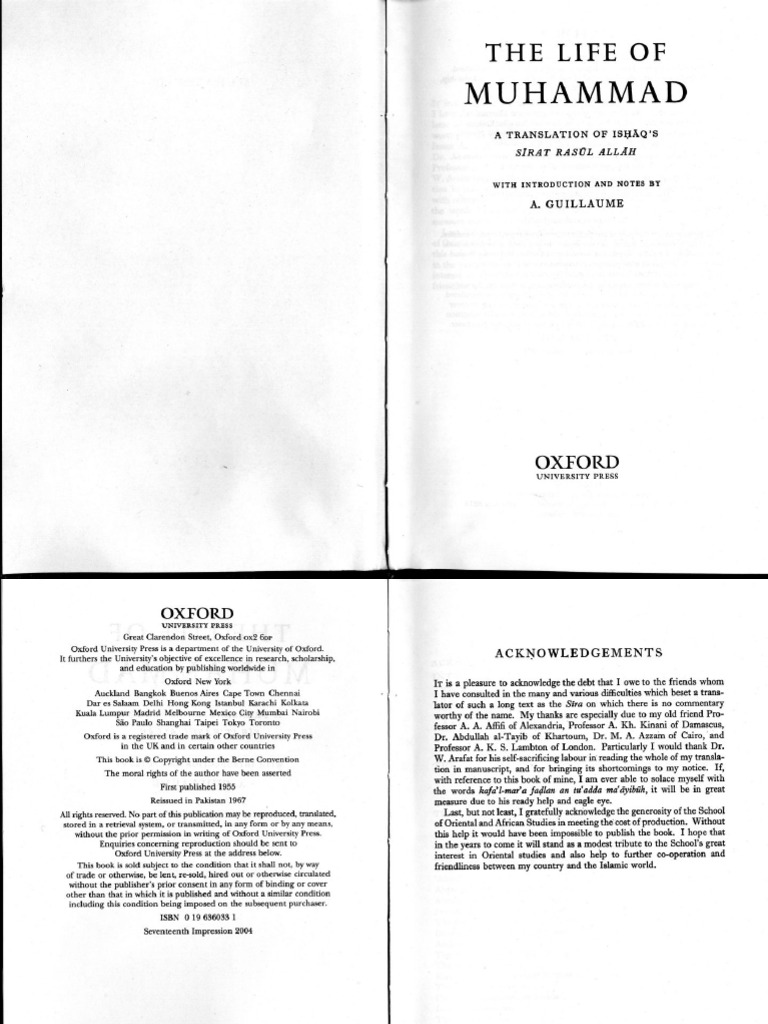 Ibn Ishaq Life Of Muhammad