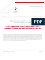 Early Childhood Development and Early Learning For Children in Crisis and Conflict