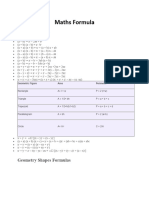 Maths Formula