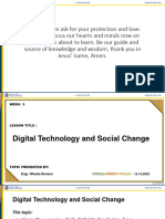 WK 3 Digital Technology and Social Change