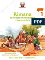 Rimana 1, Yachayninchikmanta Rimasunchik. Primer Grado - Ciclo Inicial, Portafolio de Evidencias de Comunicación