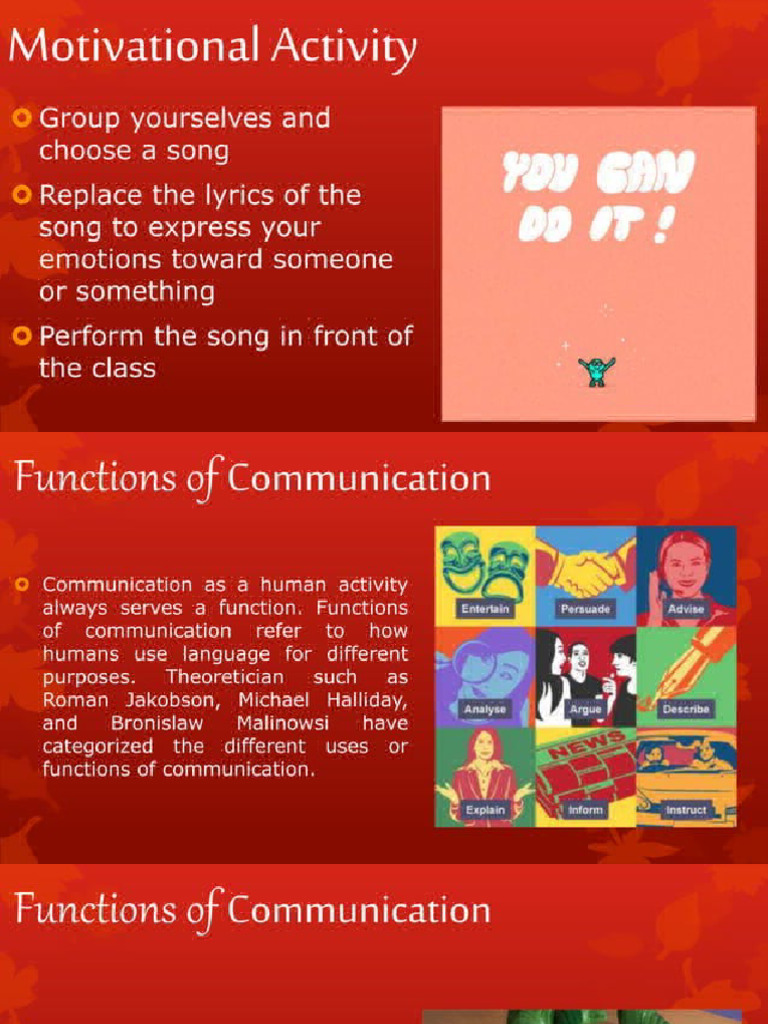 Lesson 1 functions of communication second q pdf