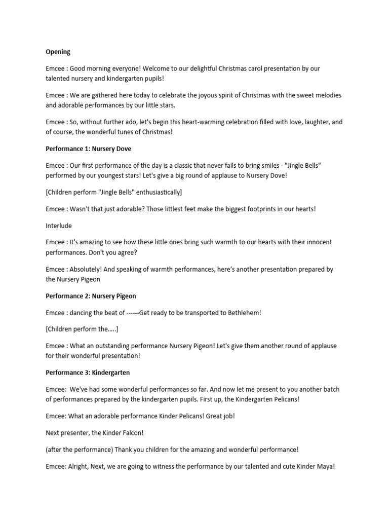 Script For Christmas Carol Presentation | PDF | Language Arts & Discipline