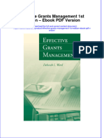 Effective Grants Management 1st Edition Ebook PDF Version
