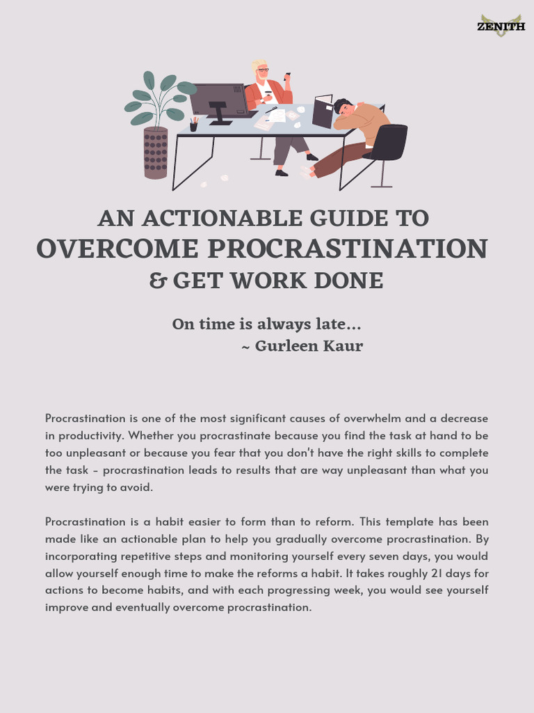 Procrastination Guide PDF Professional Skills