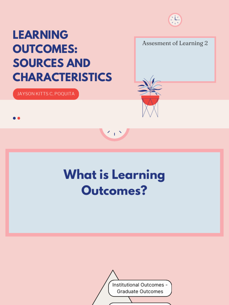 Learning Outcomes: Sources & Characteristics | PDF | Learning | Knowledge