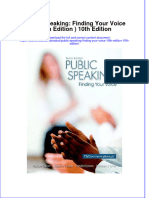 Public Speaking Finding Your Voice 10th Edition 10th Edition