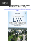 Constitutional Law For Criminal Justice 15th Edition Ebook PDF