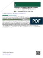 17 Rapid, Robust, and Sustainable Antibody Responses To mRNA COVID-19 Vaccine in Convalescent COVID-19 Individuals