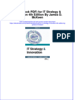 Etextbook PDF For It Strategy Innovation 4th Edition by James D Mckeen