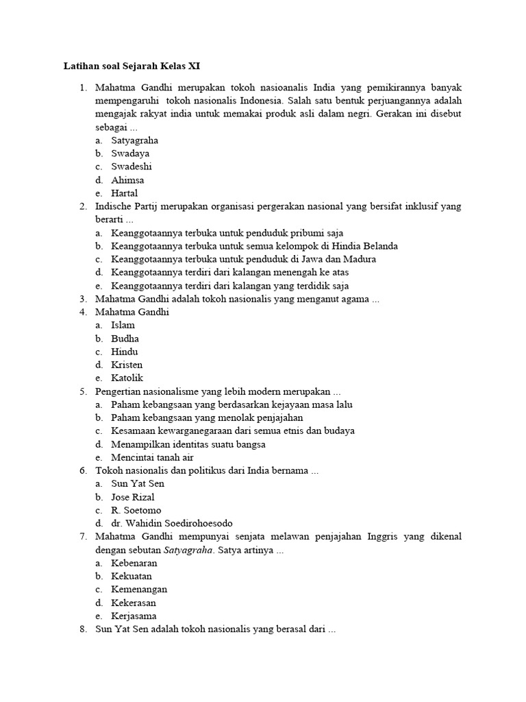 <p>Ujian Sejarah Kelas XI Semester 1: Gambaran Mendalam</p>
<p>” title=”</p>
<p>Ujian Sejarah Kelas XI Semester 1: Gambaran Mendalam</p>
<p>“></p>
<li>
<p><strong>Pendahuluan:</strong></p>
<ul>
<li>Pentingnya persiapan ulangan Sejarah.</li>
<li>Ruang lingkup materi Sejarah Kelas XI Semester 1 (umumnya terkait sejarah Indonesia).</li>
<li>Tujuan artikel: memberikan gambaran contoh soal dan strategi menjawab.</li>
</ul>
</li>
<li>
<p><strong>Materi Pokok Sejarah Kelas XI Semester 1:</strong></p>
<ul>
<li>Penjelasan singkat mengenai topik-topik utama yang biasanya dibahas.
<ul>
<li>Perkembangan Kolonialisme dan Imperialisme di Indonesia.</li>
<li>Pergerakan Nasional Indonesia (Awal hingga Puncak).</li>
<li>Pendudukan Jepang di Indonesia.</li>
<li>Proklamasi Kemerdekaan dan Perjuangan Mempertahankan Kemerdekaan.</li>
</ul>
</li>
</ul>
</li>
<li>
<p><strong>Jenis-jenis Soal Ulangan Sejarah:</strong></p>
<ul>
<li>Soal Pilihan Ganda (Multiple Choice).</li>
<li>Soal Esai Singkat (Short Essay).</li>
<li>Soal Uraian (Long Essay).</li>
</ul>
</li>
<li>
<p><strong>Contoh Soal dan Pembahasan (dengan ilustrasi topik):</strong></p>
<ul>
<li><strong>Bagian A: Soal Pilihan Ganda (3-4 contoh soal per topik)</strong>
<ul>
<li><strong>Topik: Kolonialisme dan Imperialisme</strong>
<ul>
<li>Contoh soal mengenai VOC, kebijakan monopoli, atau perlawanan terhadap Belanda.</li>
<li>Pembahasan singkat mengenai alasan pemilihan jawaban yang tepat.</li>
</ul>
</li>
<li><strong>Topik: Pergerakan Nasional</strong>
<ul>
<li>Contoh soal mengenai organisasi pergerakan (Budi Utomo, Sarekat Islam, PNI, dll.), tokoh kunci, atau peristiwa penting (Sumpah Pemuda).</li>
<li>Pembahasan mengenai makna peristiwa atau peran tokoh.</li>
</ul>
</li>
<li><strong>Topik: Pendudukan Jepang</strong>
<ul>
<li>Contoh soal mengenai tujuan Jepang masuk ke Indonesia, kebijakan eksploitasi, atau organisasi bentukan Jepang (PETA, Jawa Hokokai).</li>
<li>Pembahasan mengenai dampak kebijakan Jepang.</li>
</ul>
</li>
<li><strong>Topik: Proklamasi dan Perjuangan Kemerdekaan</strong>
<ul>
<li>Contoh soal mengenai latar belakang proklamasi, tokoh proklamator, atau peristiwa heroik setelah proklamasi (Pertempuran Surabaya, Agresi Militer Belanda).</li>
<li>Pembahasan mengenai signifikansi peristiwa.</li>
</ul>
</li>
</ul>
</li>
<li><strong>Bagian B: Soal Esai Singkat (2-3 contoh soal per topik)</strong>
<ul>
<li><strong>Topik: Kolonialisme dan Imperialisme</strong>
<ul>
<li>Contoh soal meminta menjelaskan dampak kebijakan monopoli VOC.</li>
<li>Pembahasan singkat mengenai poin-poin penting yang harus dimasukkan dalam jawaban.</li>
</ul>
</li>
<li><strong>Topik: Pergerakan Nasional</strong>
<ul>
<li>Contoh soal meminta menyebutkan minimal tiga organisasi pergerakan nasional dan ciri khasnya.</li>
<li>Pembahasan mengenai cara menyusun jawaban yang terstruktur.</li>
</ul>
</li>
<li><strong>Topik: Pendudukan Jepang</strong>
<ul>
<li>Contoh soal meminta menjelaskan dua kebijakan Jepang yang bertujuan menarik simpati rakyat Indonesia.</li>
<li>Pembahasan mengenai strategi menjawab yang fokus pada permintaan soal.</li>
</ul>
</li>
<li><strong>Topik: Proklamasi dan Perjuangan Kemerdekaan</strong>
<ul>
<li>Contoh soal meminta menjelaskan peran tokoh pemuda dalam peristiwa Rengasdengklok.</li>
<li>Pembahasan mengenai pentingnya detail dalam jawaban esai singkat.</li>
</ul>
</li>
</ul>
</li>
<li><strong>Bagian C: Soal Uraian (1-2 contoh soal per topik)</strong>
<ul>
<li><strong>Topik: Kolonialisme dan Imperialisme</strong>
<ul>
<li>Contoh soal meminta menganalisis faktor-faktor yang mendorong munculnya perlawanan rakyat Indonesia terhadap penjajahan Portugis, Spanyol, dan Belanda pada abad XVI-XVIII.</li>
<li>Pembahasan mengenai struktur jawaban uraian (pendahuluan, analisis perbandingan, kesimpulan).</li>
</ul>
</li>
<li><strong>Topik: Pergerakan Nasional</strong>
<ul>
<li>Contoh soal meminta membandingkan strategi perjuangan organisasi pergerakan nasional sebelum dan sesudah Sumpah Pemuda.</li>
<li>Pembahasan mengenai cara mengembangkan argumen dan bukti sejarah.</li>
</ul>
</li>
<li><strong>Topik: Pendudukan Jepang</strong>
<ul>
<li>Contoh soal meminta menguraikan dampak pendudukan Jepang terhadap kehidupan sosial, ekonomi, dan politik masyarakat Indonesia.</li>
<li>Pembahasan mengenai cakupan analisis yang luas dalam soal uraian.</li>
</ul>
</li>
<li><strong>Topik: Proklamasi dan Perjuangan Kemerdekaan</strong>
<ul>
<li>Contoh soal meminta menjelaskan proses penyusunan teks Proklamasi Kemerdekaan Indonesia, serta tantangan yang dihadapi dalam mempertahankan kemerdekaan di awal periode revolusi.</li>
<li>Pembahasan mengenai integrasi berbagai elemen sejarah dalam satu jawaban.</li>
</ul>
</li>
</ul>
</li>
</ul>
</li>
<li>
<p><strong>Tips dan Strategi Menjawab Soal Sejarah:</strong></p>
<ul>
<li>Memahami konteks historis.</li>
<li>Menganalisis kata kunci dalam soal.</li>
<li>Mengembangkan argumen yang didukung bukti.</li>
<li>Menyusun jawaban secara logis dan terstruktur.</li>
<li>Manajemen waktu.</li>
<li>Membaca ulang jawaban.</li>
</ul>
</li>
<li>
<p><strong>Penutup:</strong></p>
<ul>
<li>Pentingnya latihan soal secara rutin.</li>
<li>Menghubungkan peristiwa sejarah dengan masa kini.</li>
<li>Motivasi belajar.</li>
</ul>
</li>
</ol>
<p><strong>Ujian Sejarah Kelas XI Semester 1: Gambaran Mendalam</strong></p>
<p>Memasuki semester pertama di jenjang kelas XI SMA, mata pelajaran Sejarah menjadi salah satu mata pelajaran yang menuntut pemahaman mendalam terhadap peristiwa masa lalu. Sejarah bukan sekadar rangkaian tanggal dan nama, melainkan sebuah narasi panjang yang membentuk identitas bangsa dan memberikan pelajaran berharga bagi masa depan. Agar para siswa dapat mempersiapkan diri dengan optimal, memahami format dan jenis soal yang sering muncul dalam ulangan harian maupun sumatif semester menjadi krusial. Artikel ini akan menyajikan gambaran komprehensif mengenai contoh soal ulangan Sejarah Kelas XI Semester 1, dilengkapi dengan penjelasan detail dan tips menjawabnya, sehingga para siswa dapat menghadapi ujian dengan lebih percaya diri dan efektif.</p>
<div style=
