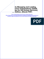 Effectively Managing and Leading Human Service Organizations Sage Sourcebooks For The Human Services 4th Edition Ebook PDF