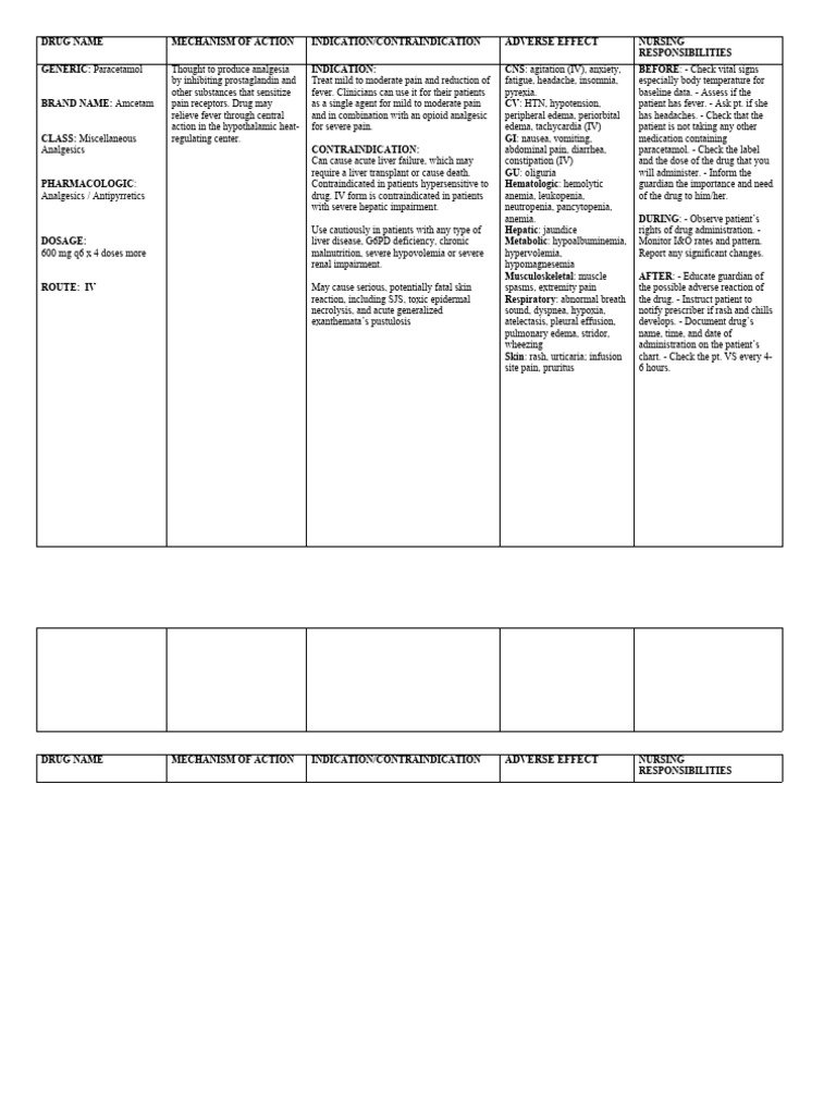 Paracetamol iv ampule pdf analgesic pain