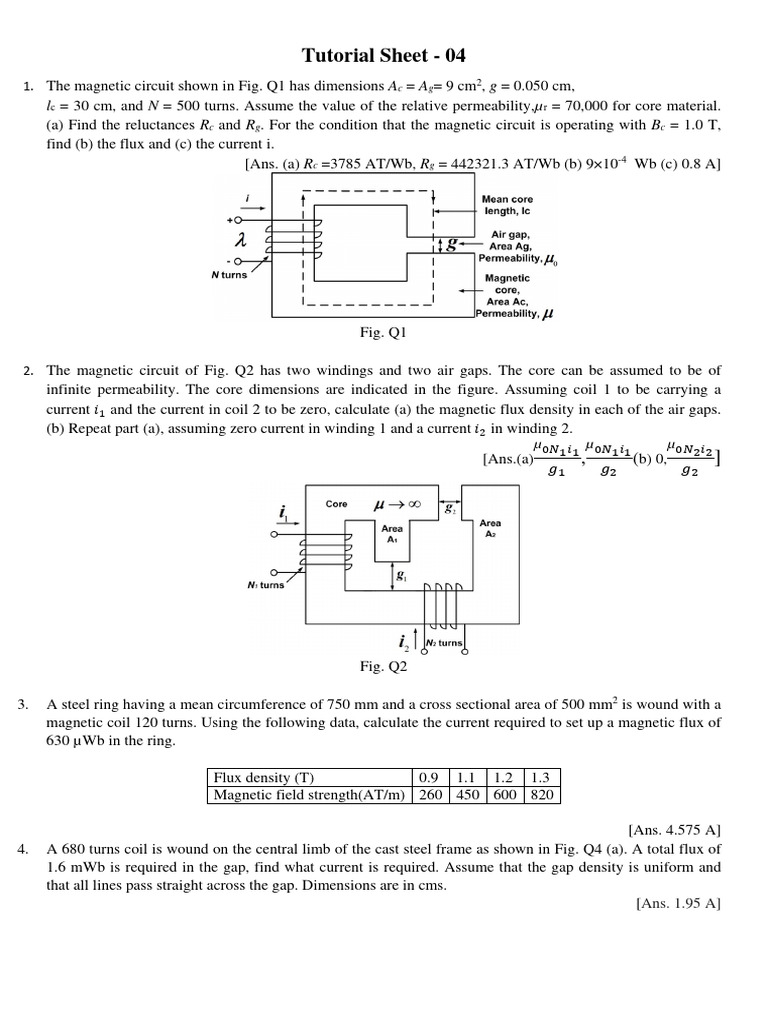 ET Tutorial4 Spring 22-23 | PDF | Inductance | Inductor