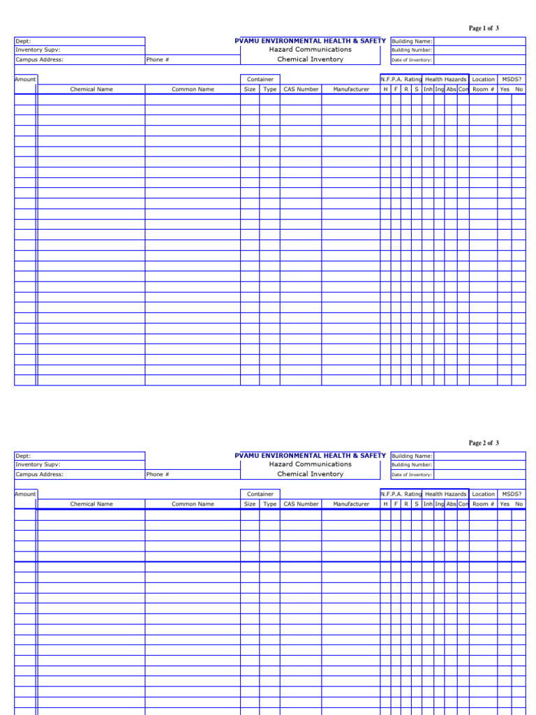 Inventory List Template 13 | PDF
