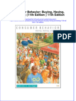 Consumer Behavior Buying Having and Being 11th Edition 11th Edition