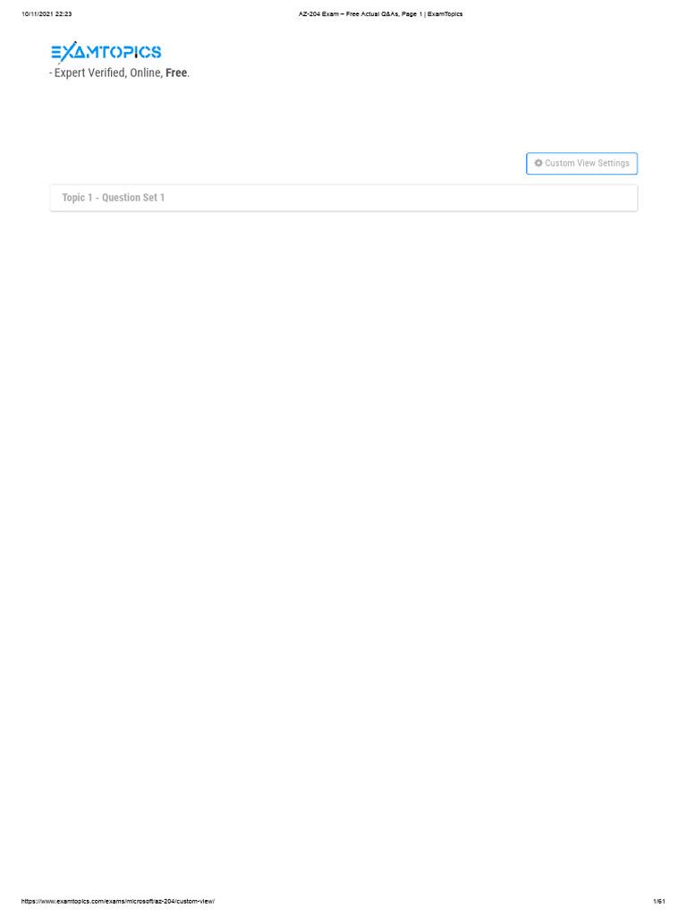 AZ-204 Exam - 1 To 50 | PDF