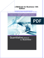 Quantitative Methods For Business 13th Edition