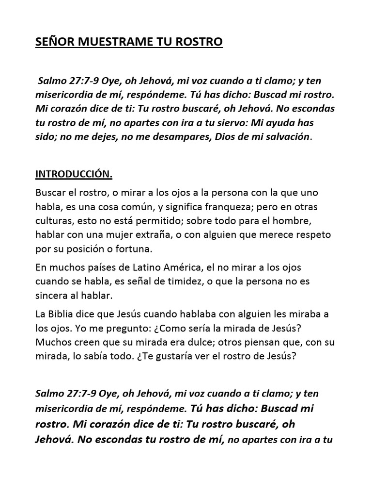 Buscando el Rostro de Dios | PDF | Moisés | Jesús