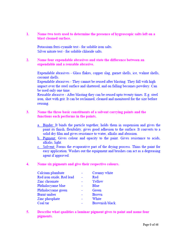 Bgas Painting-Q A-2 | PDF | Paint | Corrosion