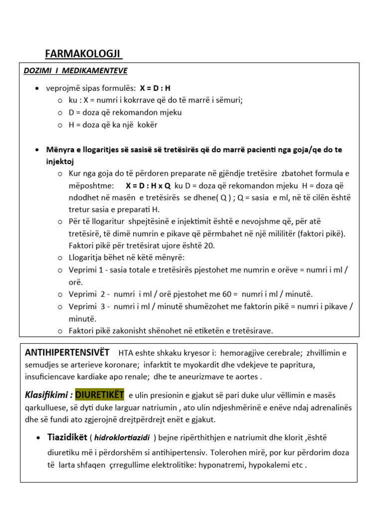 FARMAKOLOGJI Perseritje | PDF