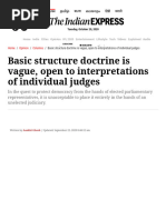 Basic Structure Doctrine Is Vague, Open To Interpretations of Individual Judges - The Indian Express