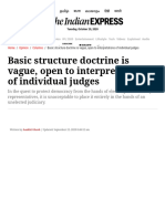 Basic Structure Doctrine Is Vague, Open To Interpretations of Individual Judges - The Indian Express