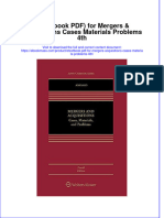 Etextbook PDF For Mergers Acquisitions Cases Materials Problems 4th