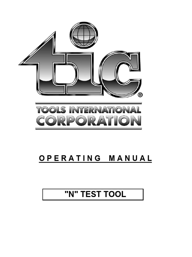 N test tool pdf tools equipment