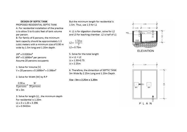 Residential Septic Tank Guide | PDF | Science & Mathematics